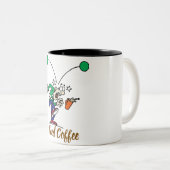 2 Couleurs Tasse à café dessin animé (Devant droit)