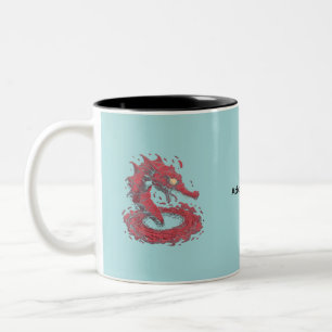 2 Couleurs Tasse à café Dragon de la Mer Rouge