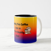 2 Couleurs Tasse à café drôle (Devant droit)