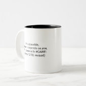 2 Couleurs Tasse à café drôle et inspirant (Devant gauche)
