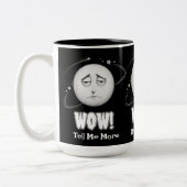2 Couleurs Tasse à café drôle visage de lune "Wow" (Gauche)