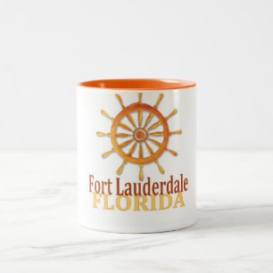 2 Couleurs Tasse à café du capitaine de Fort Lauderdale en Fl