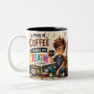 2 Couleurs Tasse à café en céramique pour amateur de guitare