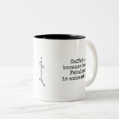 2 Couleurs Tasse à café fabuleuse mais épuisée (Devant droit)