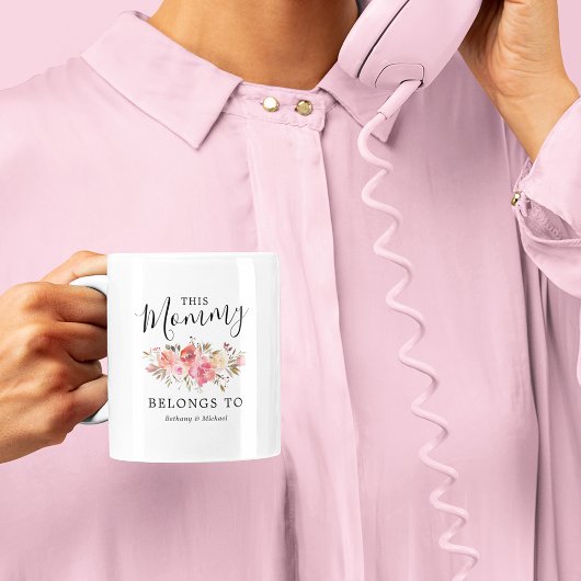 2 Couleurs Tasse à café Fête des Mères Maman fleurs roses
