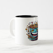 2 Couleurs Tasse à café folle (Devant gauche)