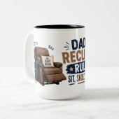 2 Couleurs Tasse à café Funny Dad Recliner (Devant gauche)