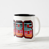 2 COULEURS TASSE À CAFE GEANTE 1986 (Devant droit)