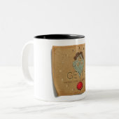 2 Couleurs Tasse à café - Gémeaux - Zodiaque (Devant gauche)