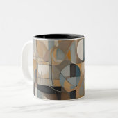 2 Couleurs Tasse à café géométrique abstraite (Devant gauche)