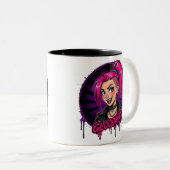 2 Couleurs Tasse à café Gloomkitty (Devant droit)