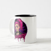 2 Couleurs Tasse à café Gloomkitty (Devant gauche)