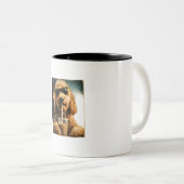 2 Couleurs Tasse à café Goldendoodle (Devant droit)