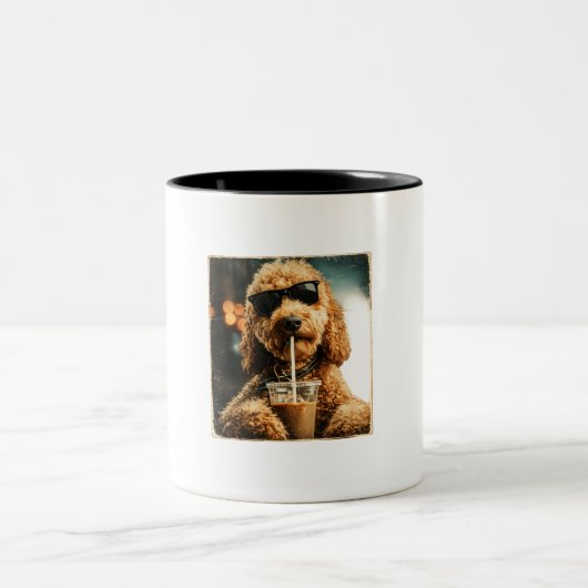2 Couleurs Tasse à café Goldendoodle (Centre)