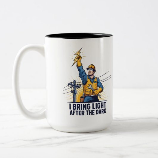 2 Couleurs Tasse à café Héros Monteur de lignes (Gauche)