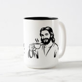 2 Couleurs Tasse à café 'Il prépare le café' 45 cl. (Devant droit)