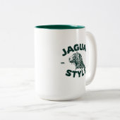 2 Couleurs Tasse à café Jaguar (Devant droit)