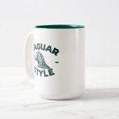 2 Couleurs Tasse à café Jaguar (Devant gauche)