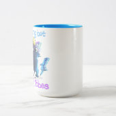 2 Couleurs Tasse à café kitty à deux tons "Good Vibes" (Centre)