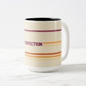 2 Couleurs Tasse à café Motivation Rétro – Progrès et non Per (Devant droit)