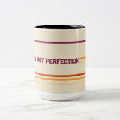 2 Couleurs Tasse à café Motivation Rétro – Progrès et non Per (Centre)