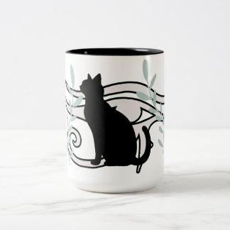 2 Couleurs Tasse à café œil égyptien chat noir esthétique