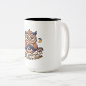 2 Couleurs Tasse à café Pas un oiseau de nuit | Allergique au (Devant droit)