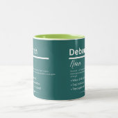 2 Couleurs Tasse à café personnalisée avec le prénom Deborah, (Centre)