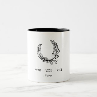 2 Couleurs Tasse à café personnalisée Veni Vidi Vici