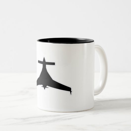 2 Couleurs Tasse à café pour avion expérimental Long Ez (Devant droit)