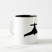 2 Couleurs Tasse à café pour avion expérimental Long Ez (Devant gauche)