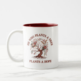 2 Couleurs Tasse à café pour la Journée de l'Arbre Éco-Amical