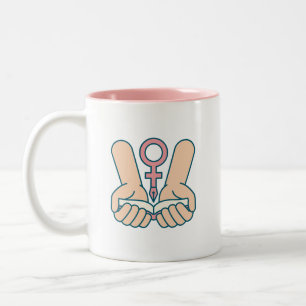 2 Couleurs Tasse à café Protéger les droits des femmes
