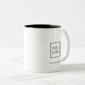 2 Couleurs Tasse à café rectangulaire avec logo d'entreprise (Devant droit)