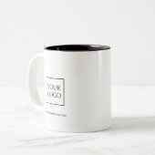 2 Couleurs Tasse à café rectangulaire avec logo d'entreprise (Devant gauche)