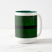2 Couleurs Tasse à café riche vert en cuir et ceinture en cui (Devant droit)