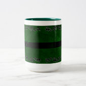 2 Couleurs Tasse à café riche vert en cuir et ceinture en cui (Centre)
