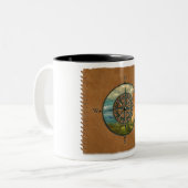 2 Couleurs Tasse à café Roue de la Médecine (Devant gauche)
