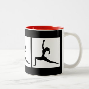 2 Couleurs Tasse à café rouge noir