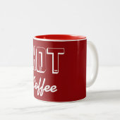 2 Couleurs Tasse à café rouge rétro (Devant droit)