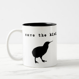 2 Couleurs Tasse à café Sauver le Kiwi Nouvelle-Zélande