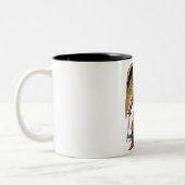 2 Couleurs Tasse à café St Michel de style BD Rétro (Gauche)
