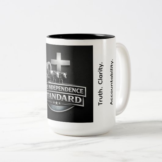 2 Couleurs Tasse à café standard 15oz. (Devant droit)