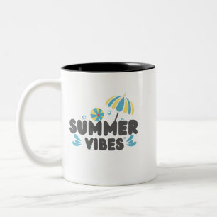 2 Couleurs Tasse à café Summer Vibes   Tasse parapluie de pla