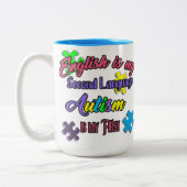 2 Couleurs Tasse à café sur l'autisme - Éléphant (Gauche)