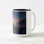 2 Couleurs Tasse à café sur le thème de la pêche (Devant droit)