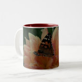 2 Couleurs Tasse à café Tache de papillon (Devant gauche)