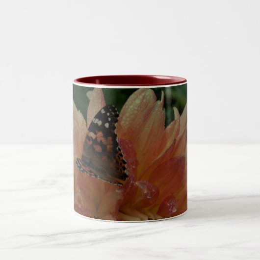 2 Couleurs Tasse à café Tache de papillon (Centre)