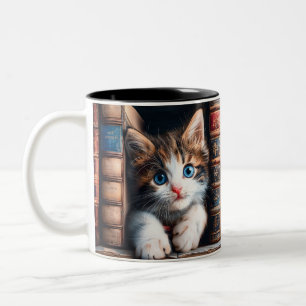 2 Couleurs Tasse à café, thé, cacao en céramique Chat calic