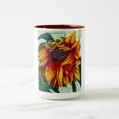2 Couleurs Tasse à café tournesol (Centre)